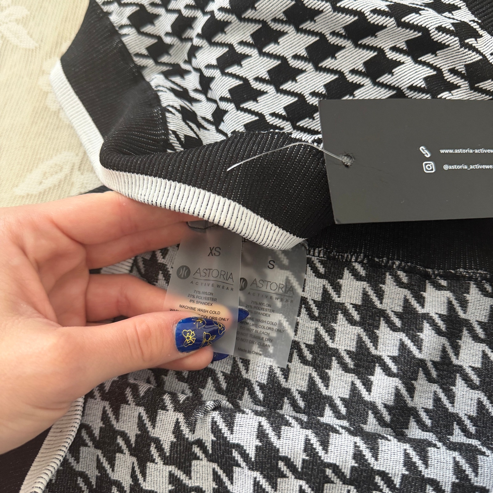 Astoria Activewear Houndstooth Skirt Set Top Size Xs / Skirt Size Small — image 4 of 4